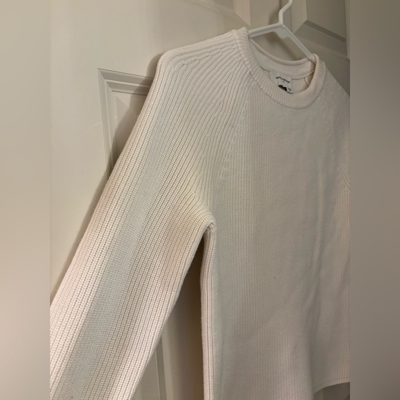 Banana Republic Heavy Knit Cropped Sweater, White, Size S - Picture 2 of 8